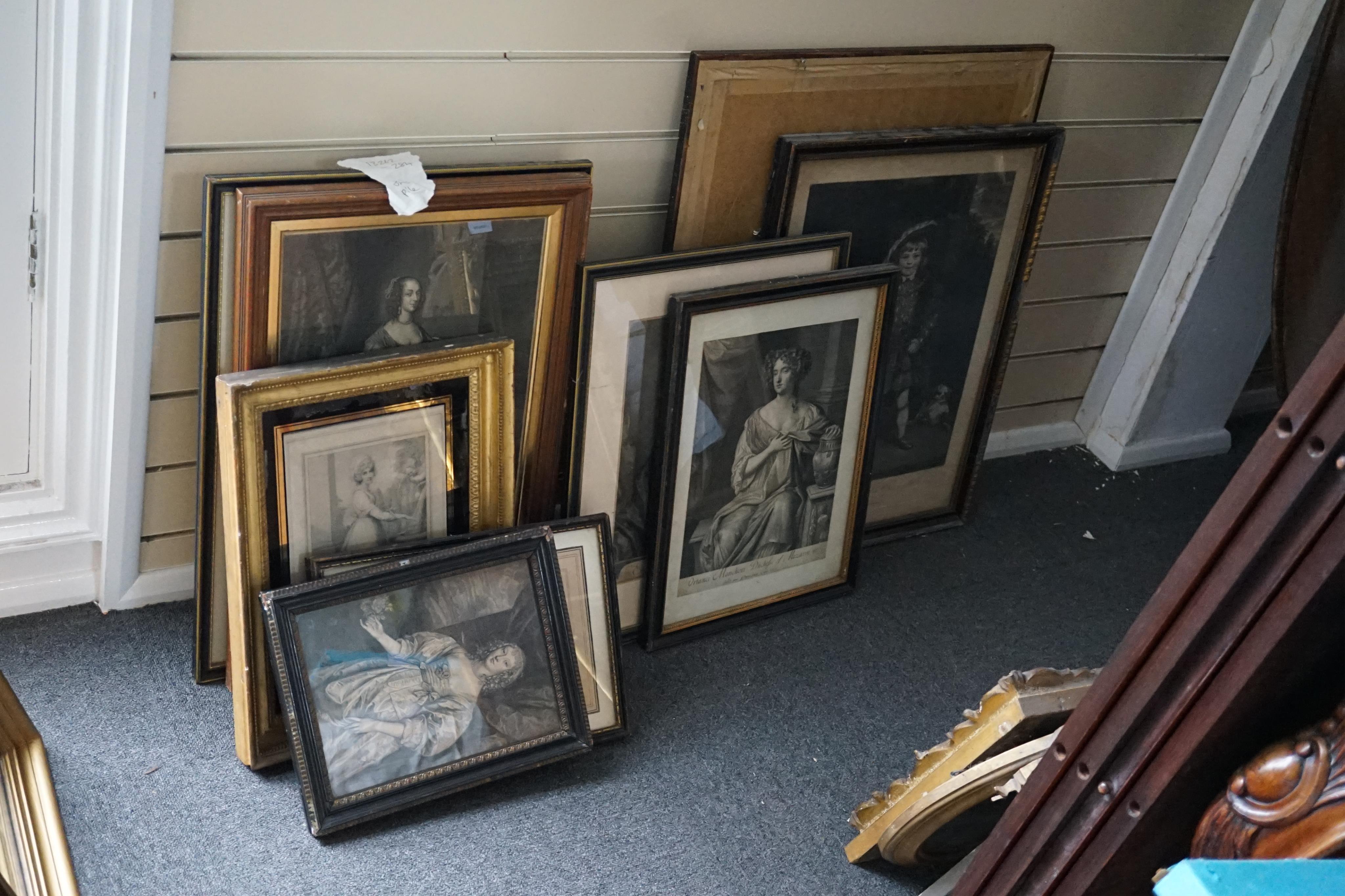 A collection of assorted 18th century and later engravings